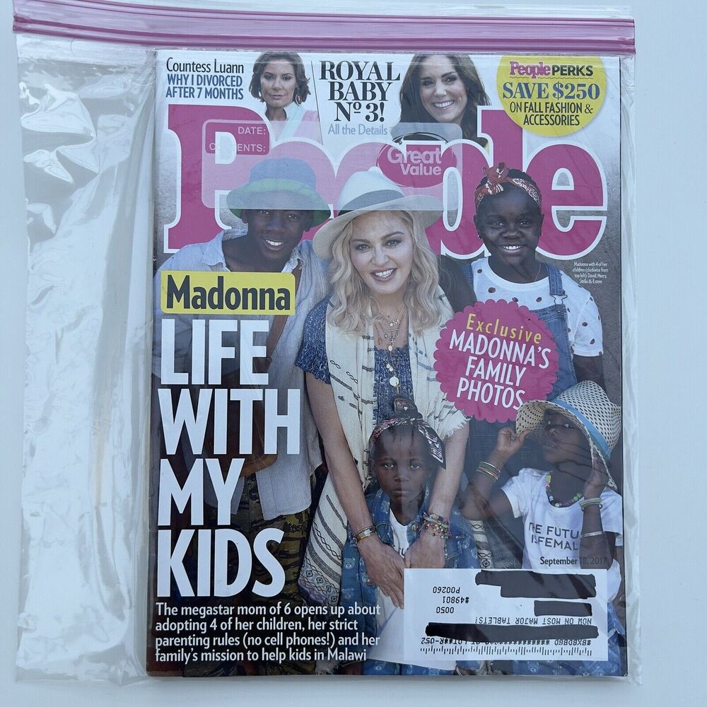 People magazine Sept. 18 2017 Madonna & Kids - Countess Luann - Royal Baby #3